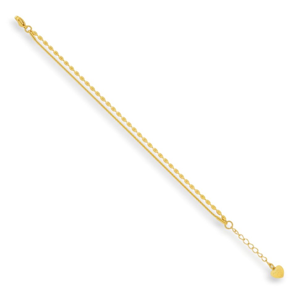 Textured Dual Chain Bracelet