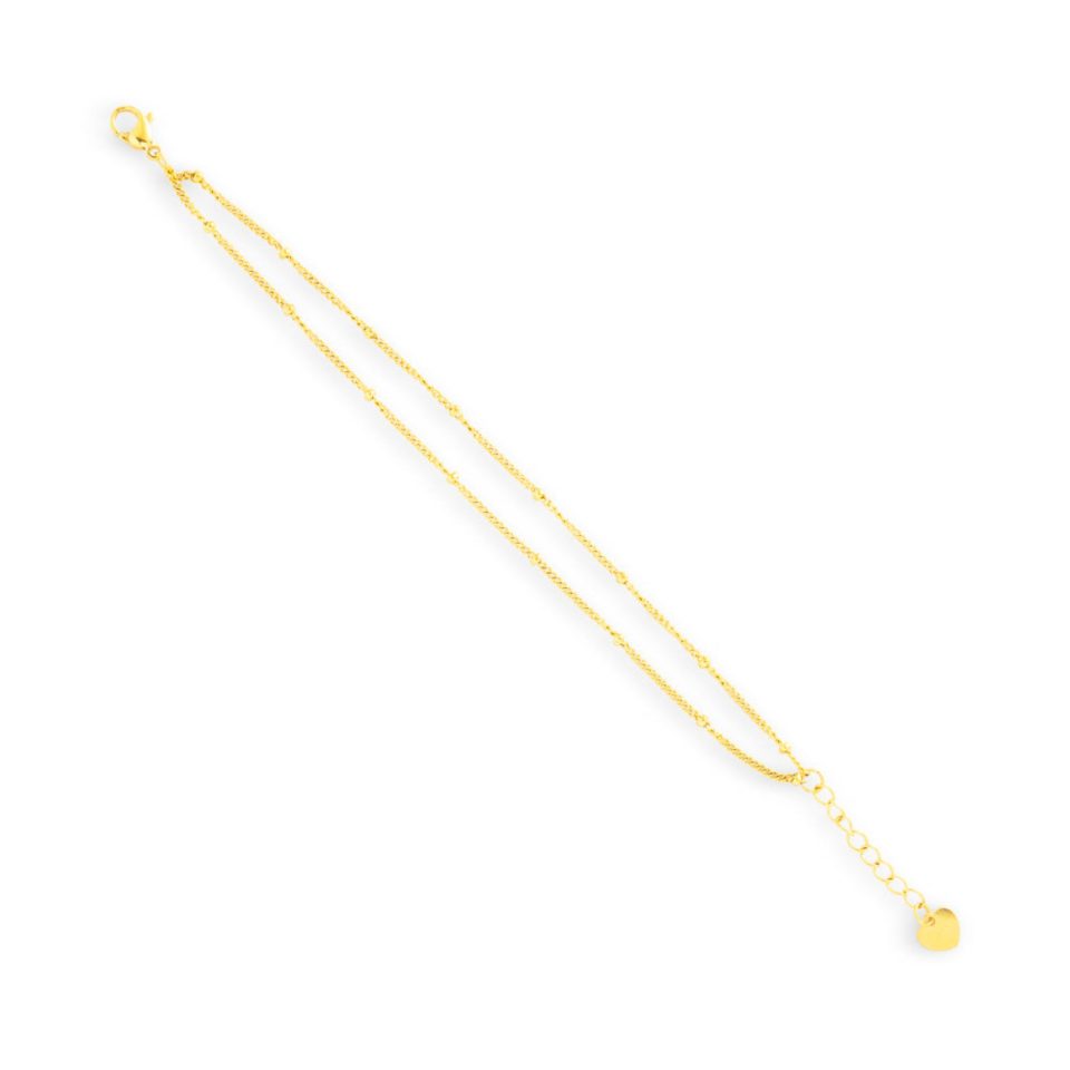 Double Layer Beaded Chain Bracelet
