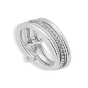 Stacked Linked Crystal Band Ring